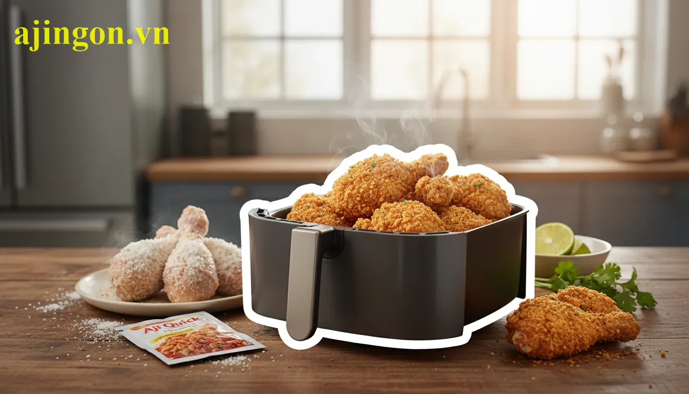 Ảnh đại diện Cách làm gà chiên Aji-Quick bằng nồi chiên không dầu giòn rụm